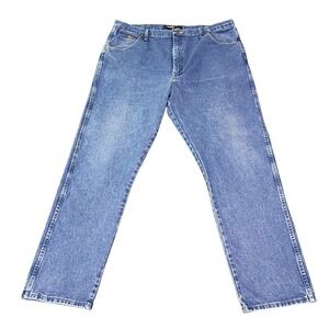 Wrangler George Strait Collection Mens Blue Straight Denim Jeans 42x34 31MGSHD